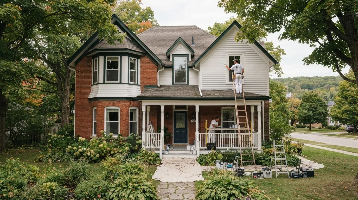 Careful repaint of a century home in Caledon